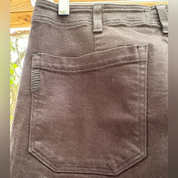 Paige Nellie Wide Leg Cropped Ankle Black Overdye Denim Jeans size 31 - Picture 5 of 15